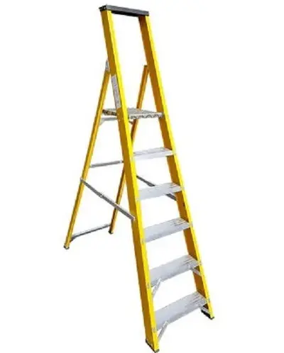 MA-11 Fibre Glass Heavy Duty Self Support 'A' type Double step ladder of 8 feet